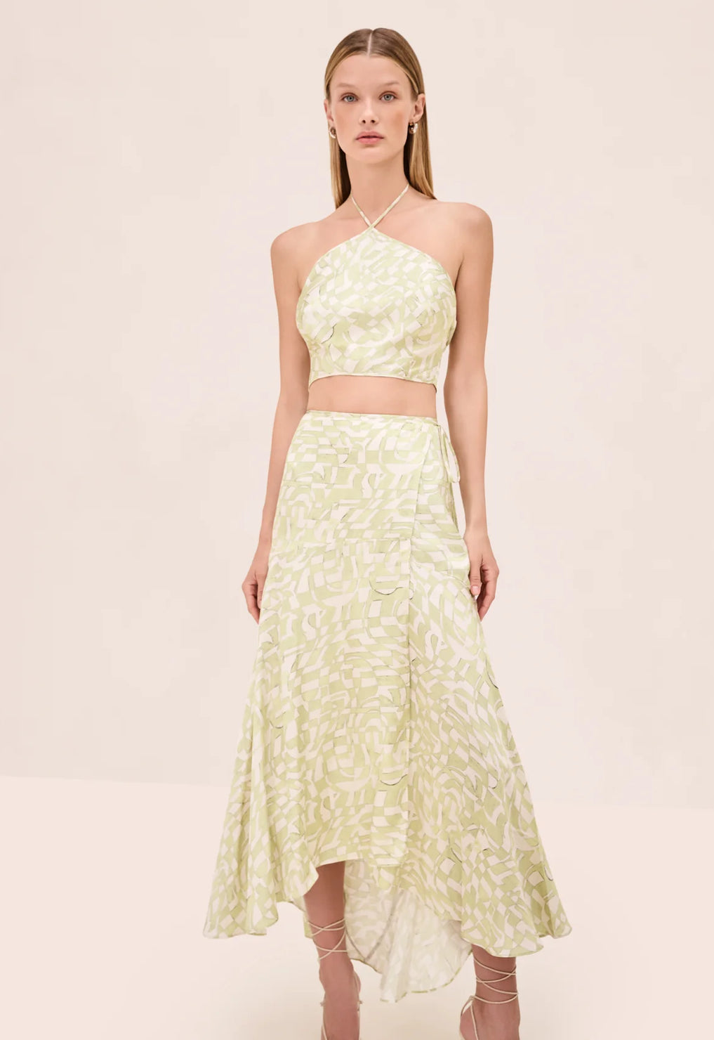 Shimmering Printed Two-Piece Set