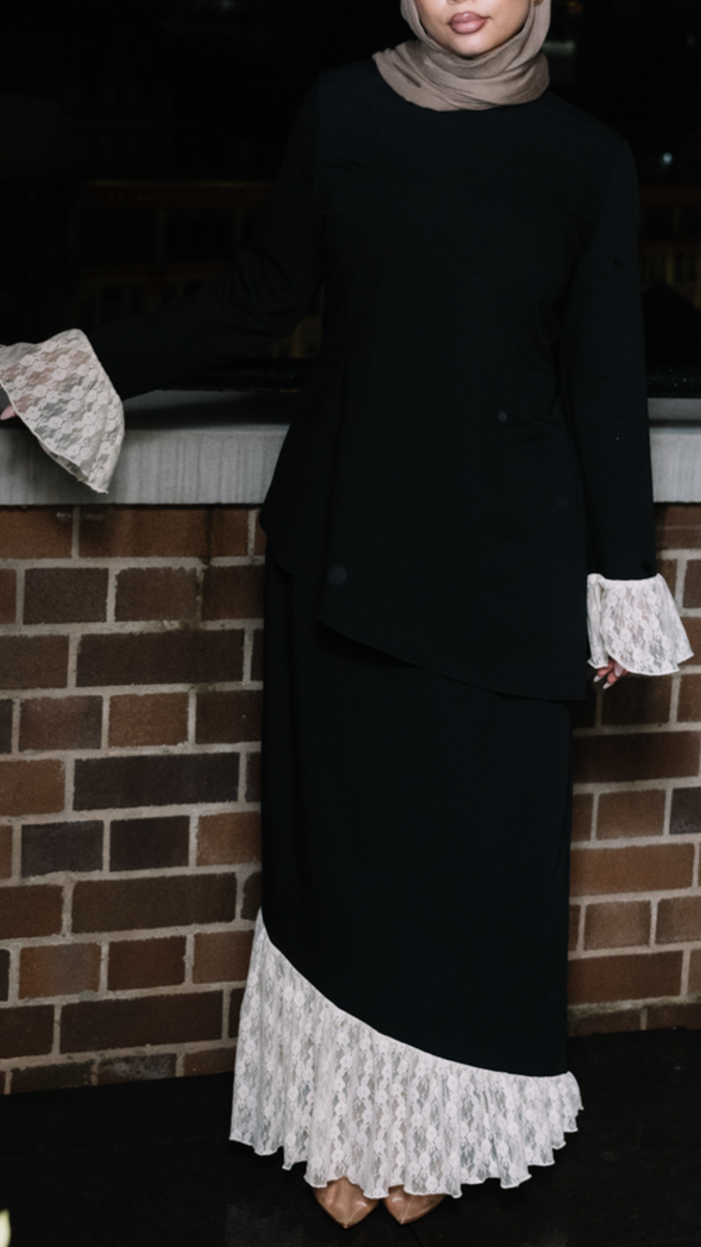 Lace Long-Sleeved Luxury Set