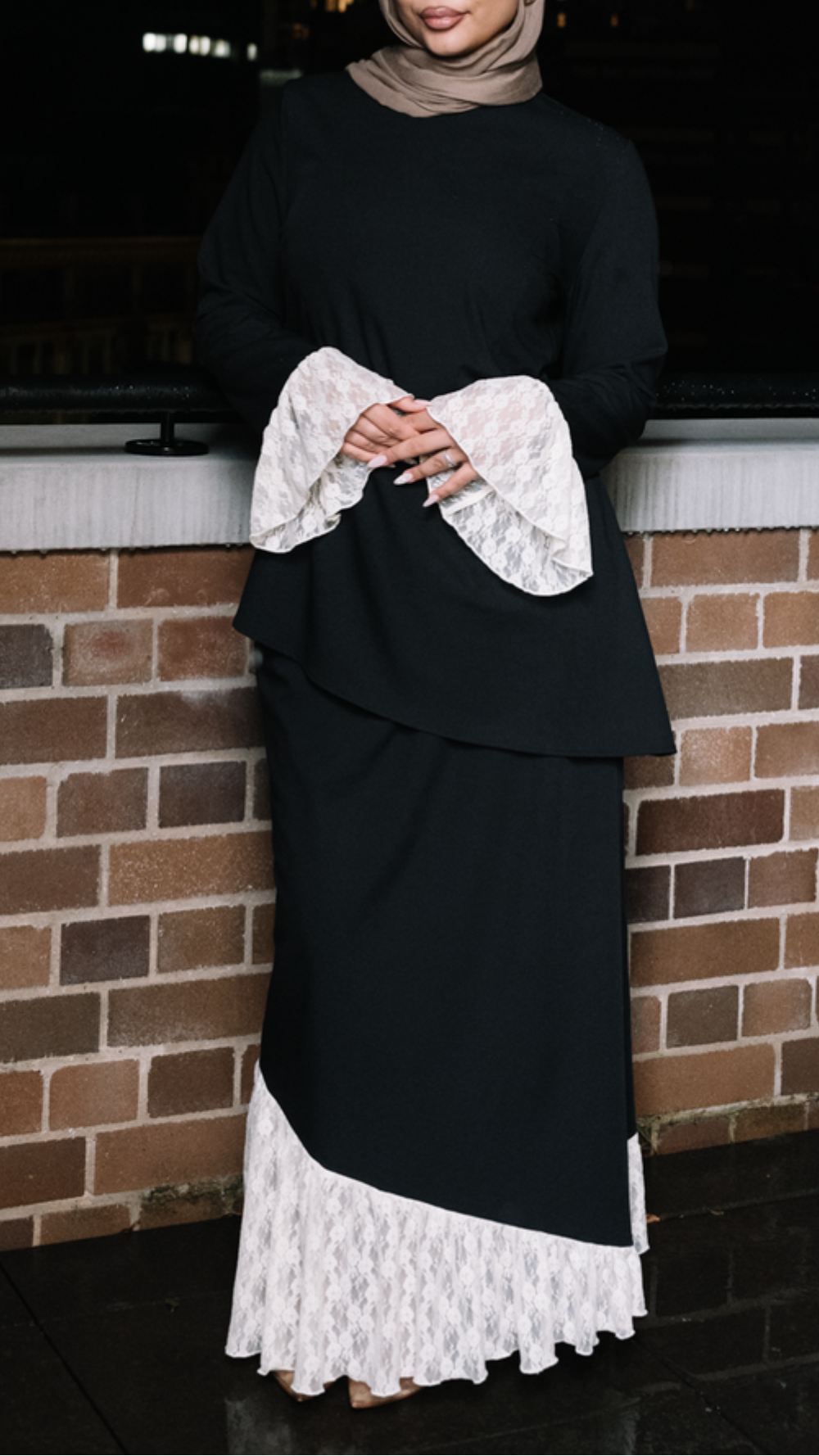 Lace Long-Sleeved Luxury Set