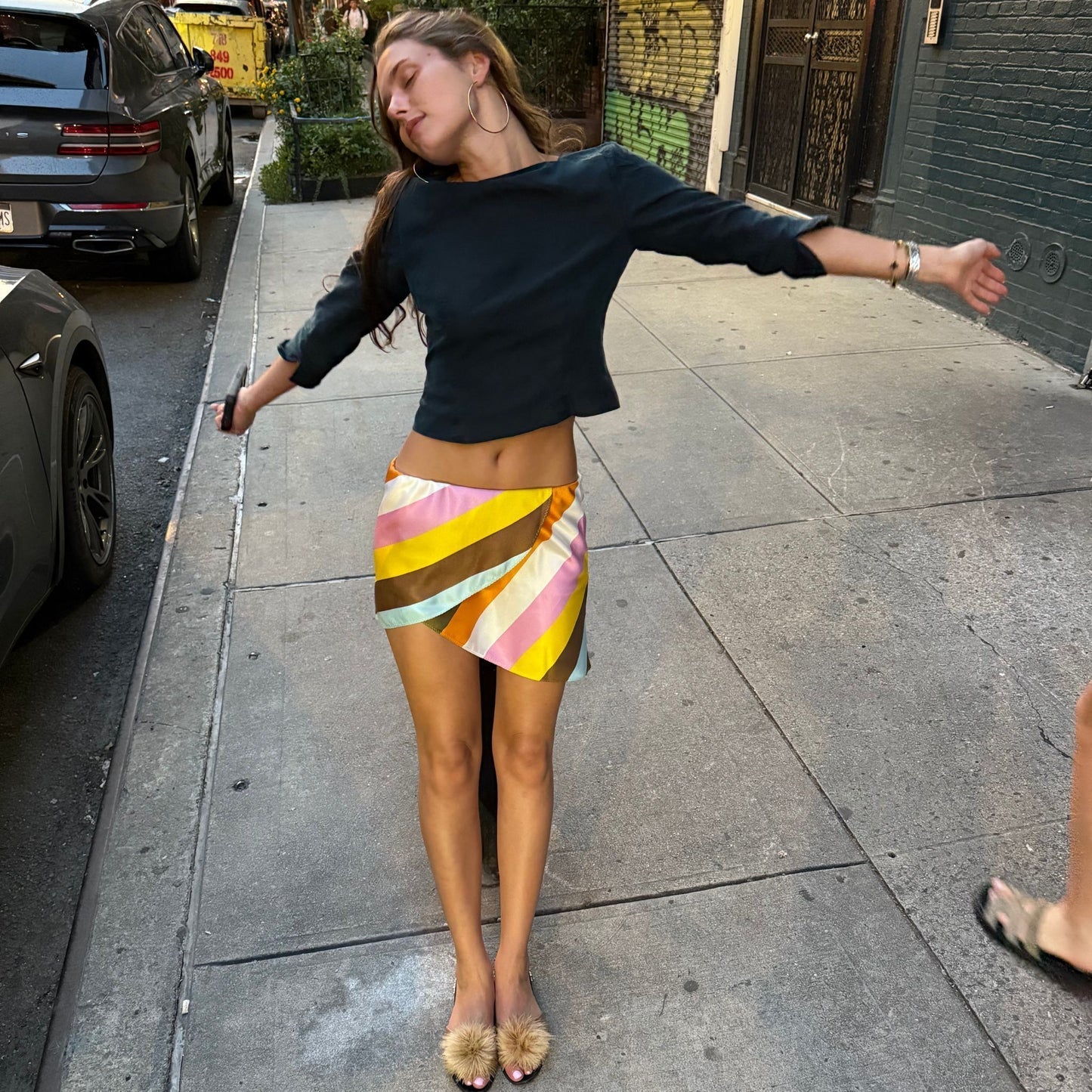 Rainbow Striped Midi Skirt/Top