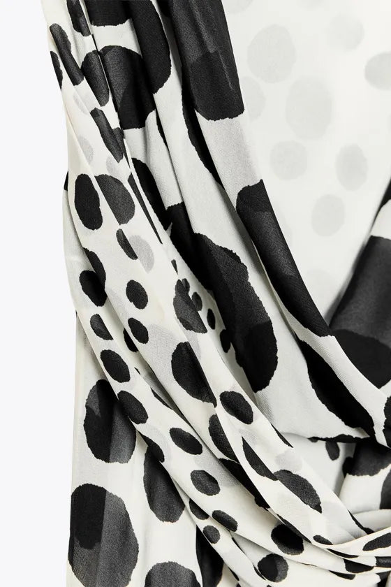 Sleeveless Polka Dot Long Dress