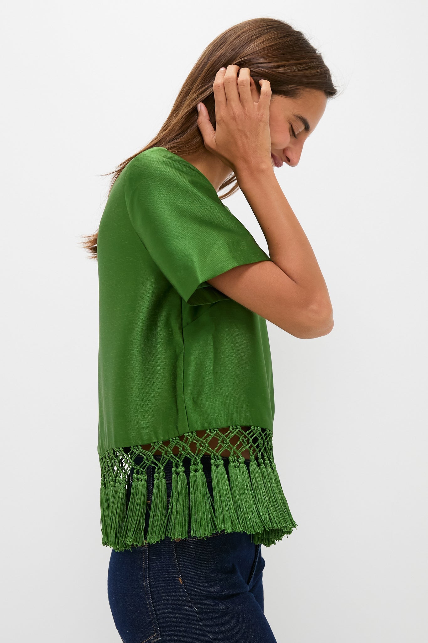 Green Tassel Top