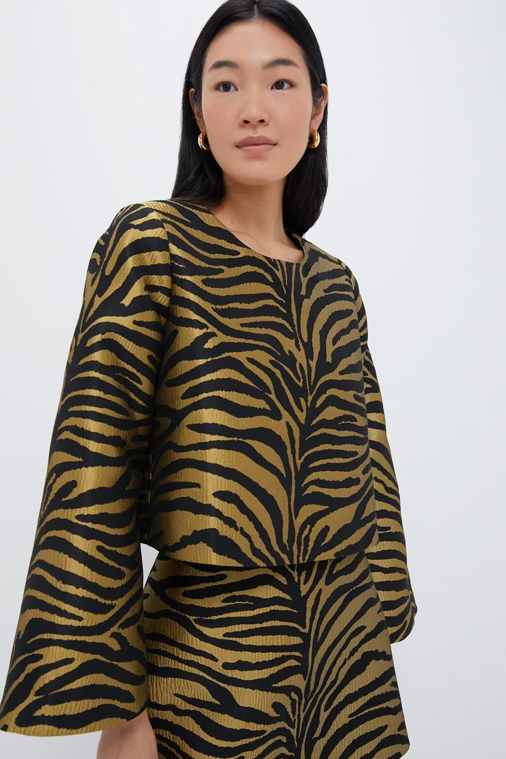 Tiger Print Long-Sleeved Set