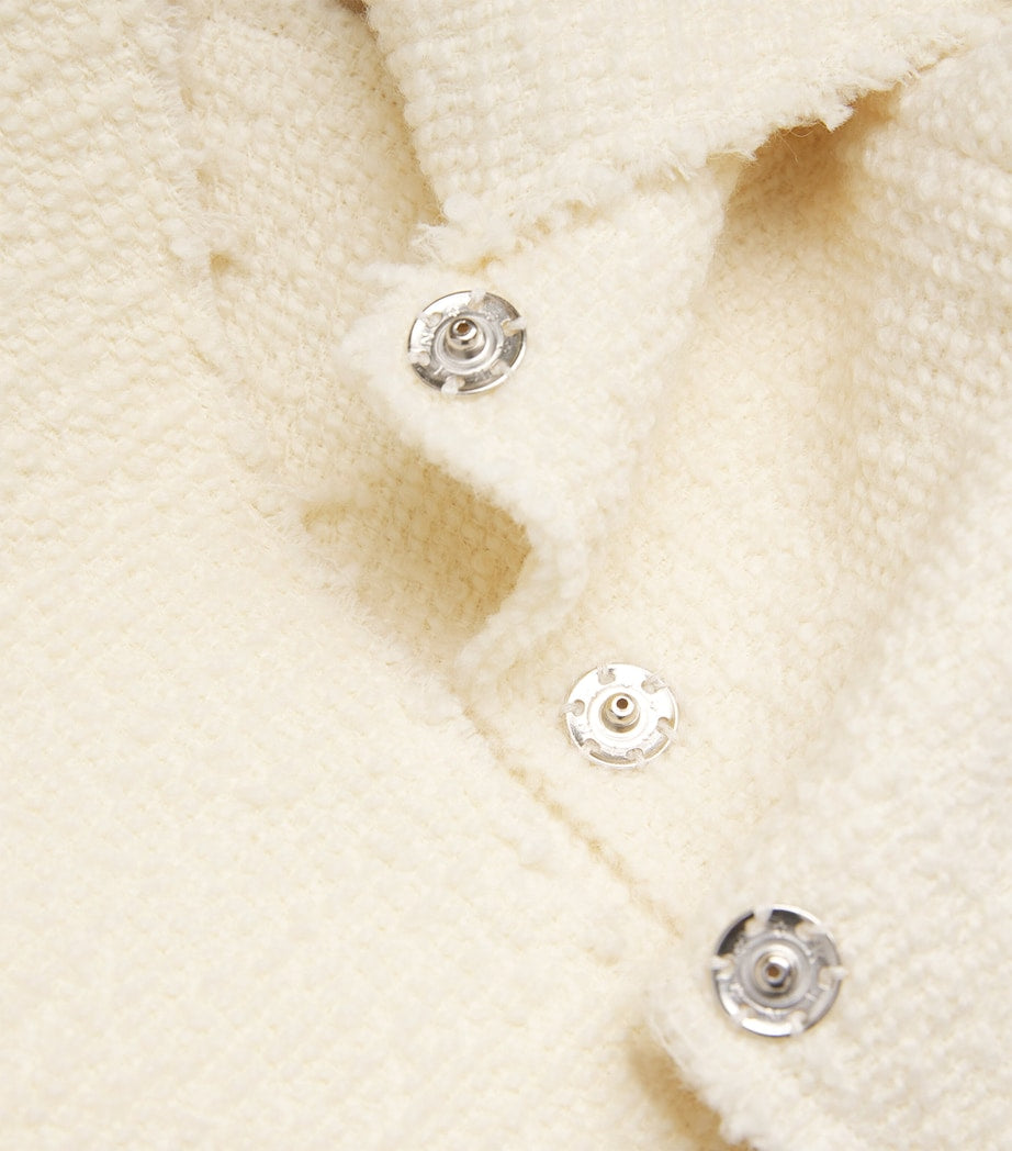 White Shawl Collar Coat