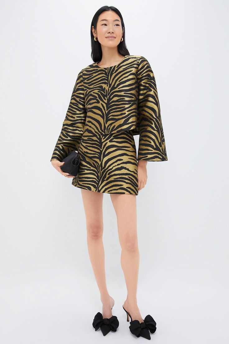 Tiger Print Long-Sleeved Set