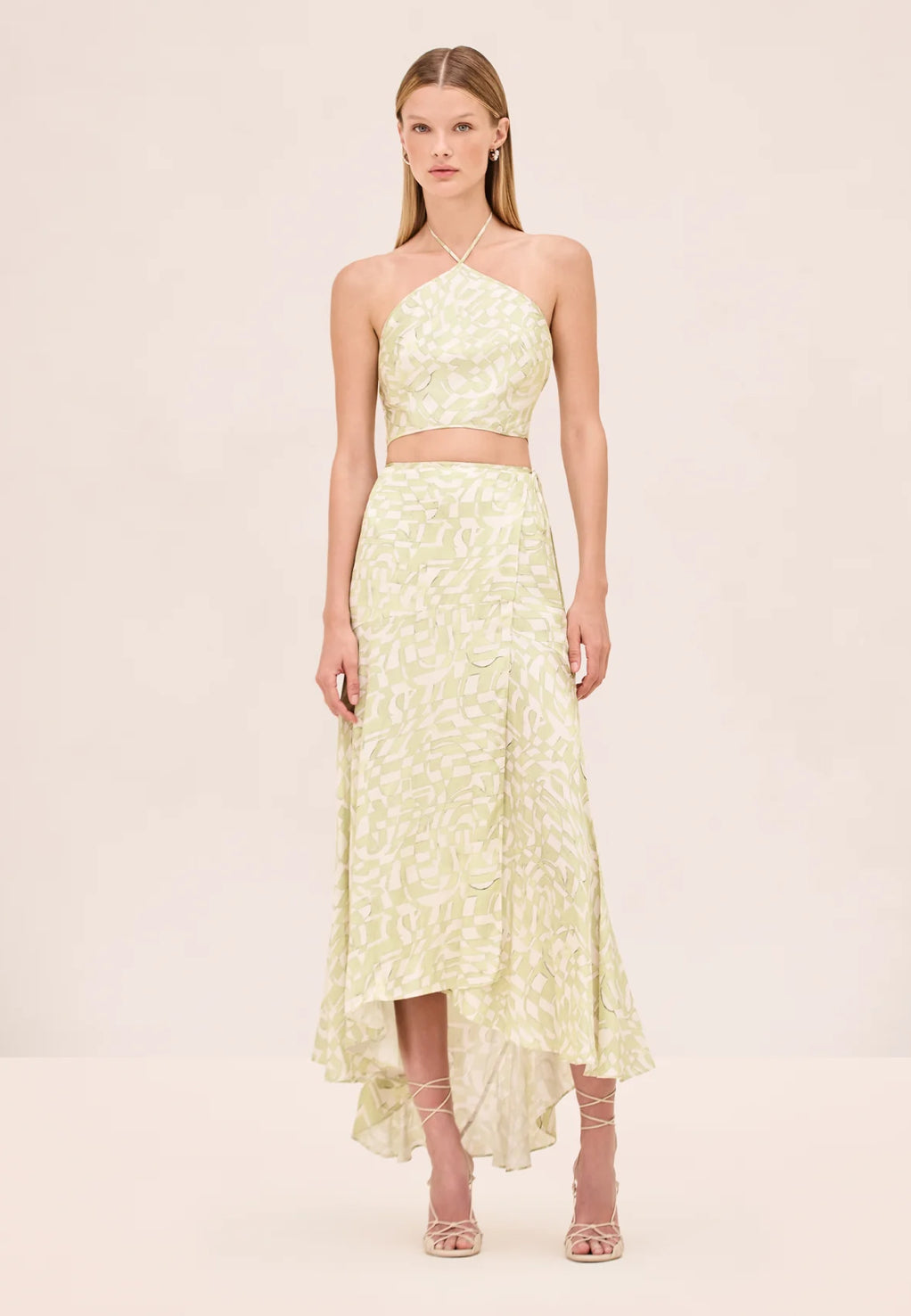 Shimmering Printed Two-Piece Set