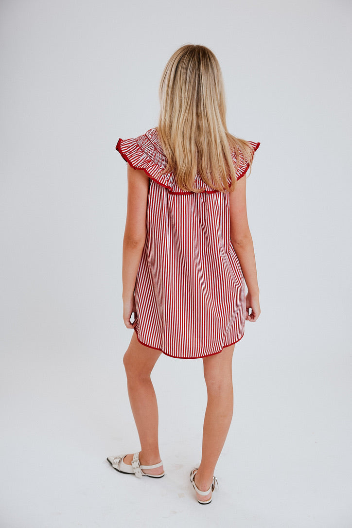 Brick Red Mini Dress