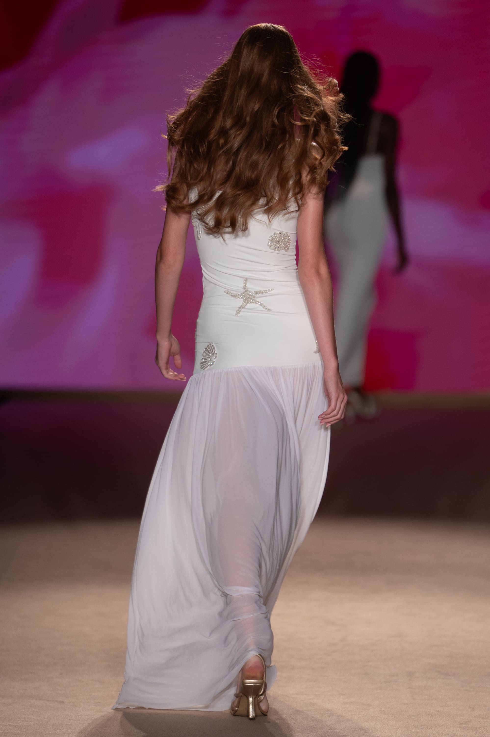 Ocean-Inspired Slim-Fit Long Dress