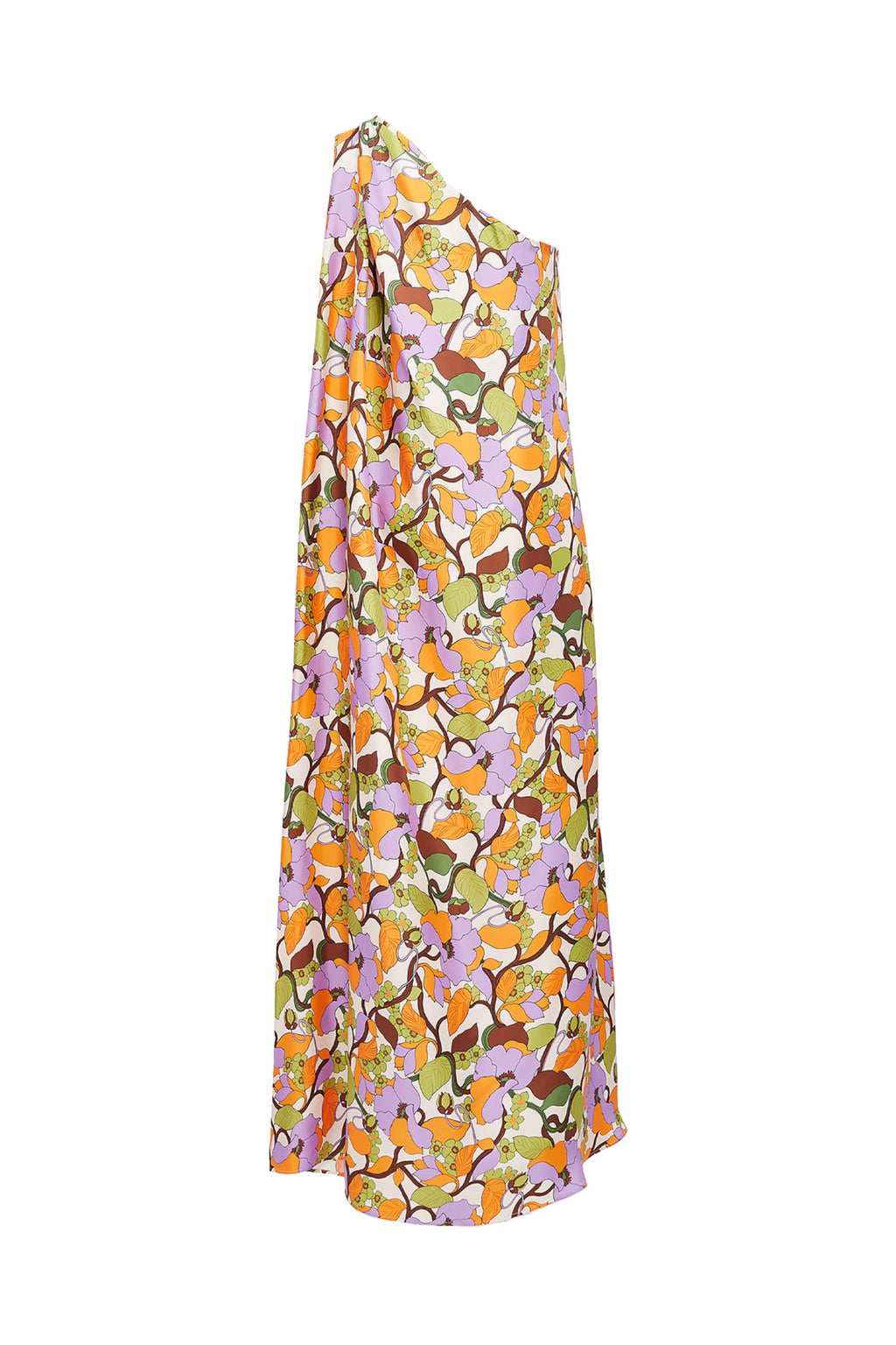 Asymmetrical Floral Long Dress