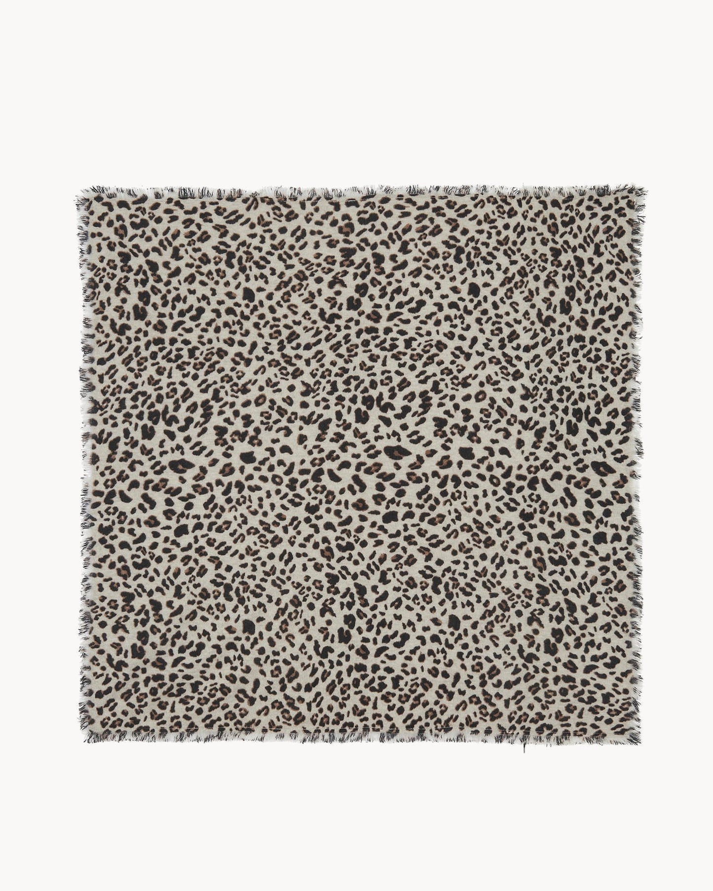 White Oatmeal Leopard Print Scarf