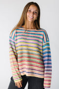 Rainbow striped pullover (colors may vary per piece)