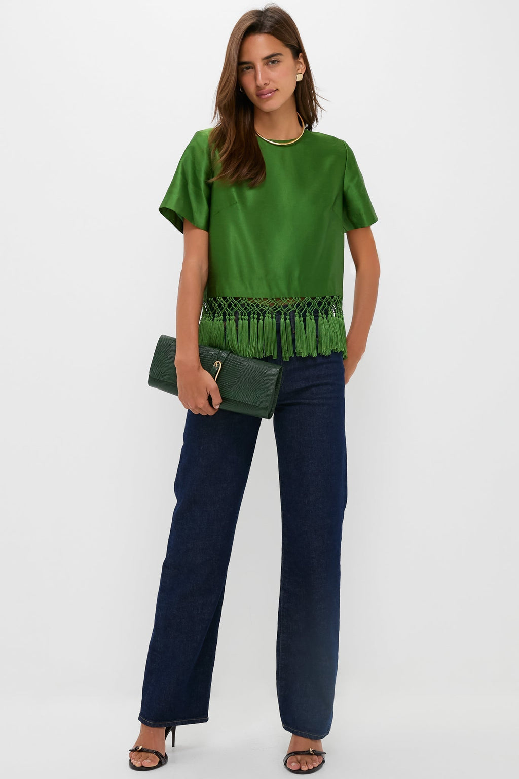 Green Tassel Top