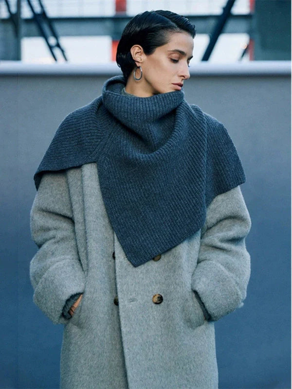 Asymmetric Knit Wrap