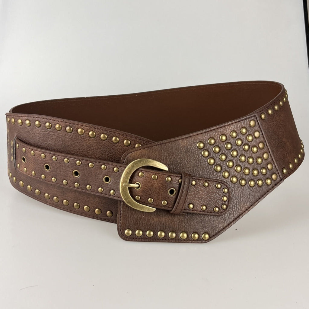Asymmetric Vintage Rivet Belt