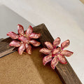 Pink Flower Earrings