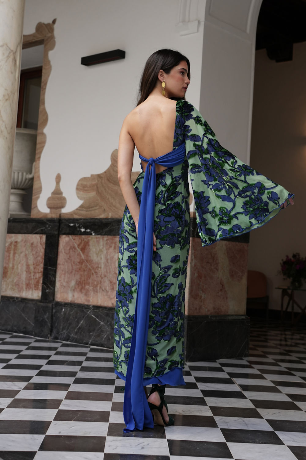 Off-Shoulder Garden Maxi Dress