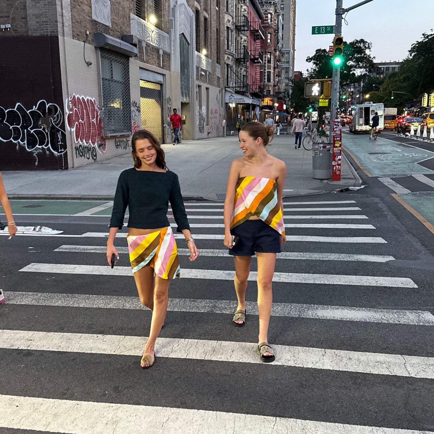 Rainbow Striped Midi Skirt/Top