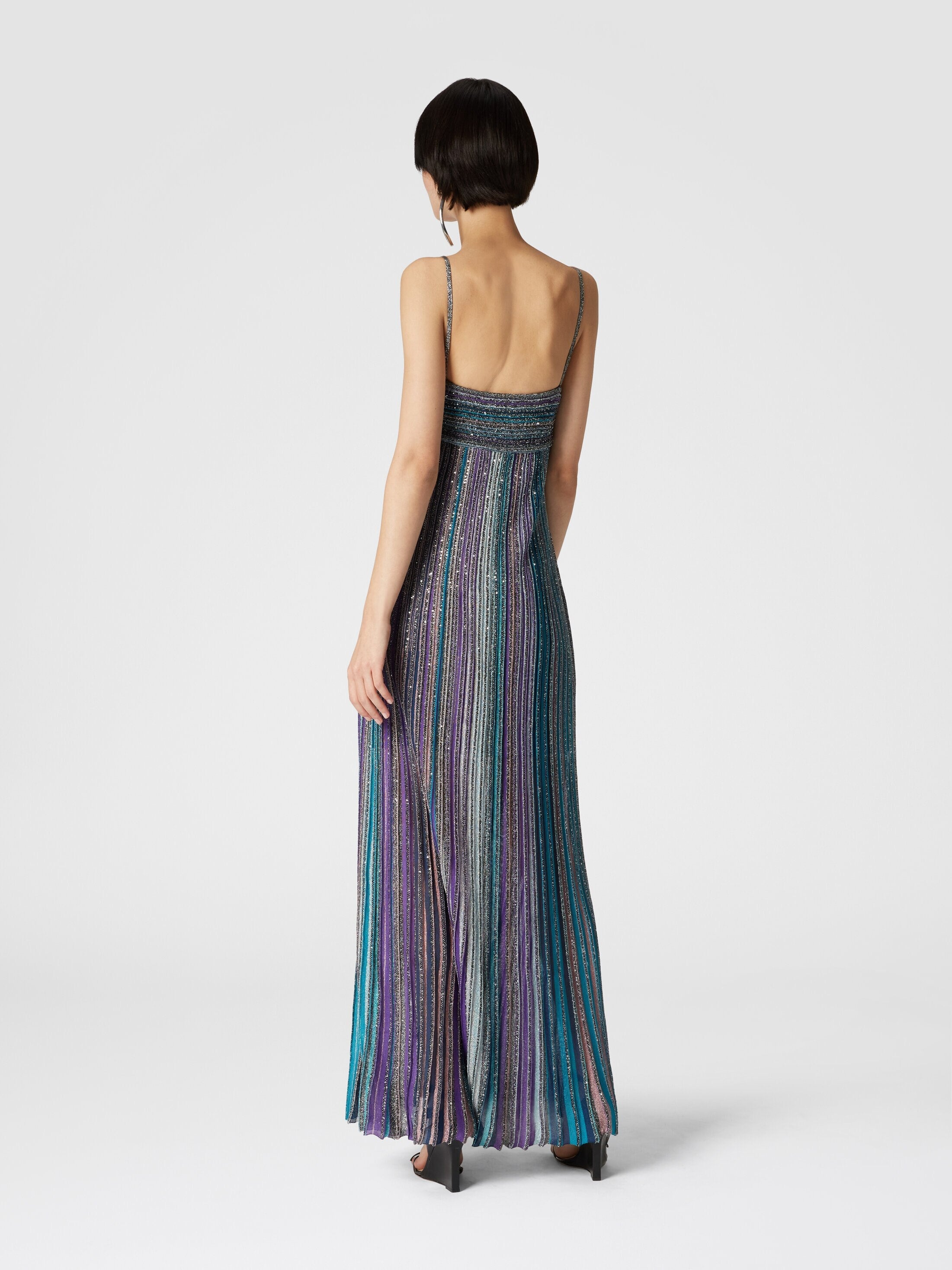 Pleated Knit Sleeveless Maxi Dress